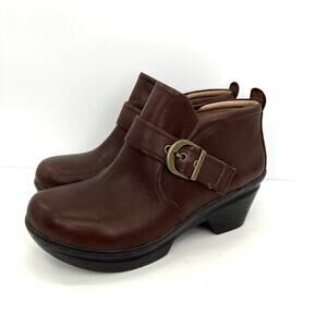 Sanita Women's Norma leather Booties with side buckle